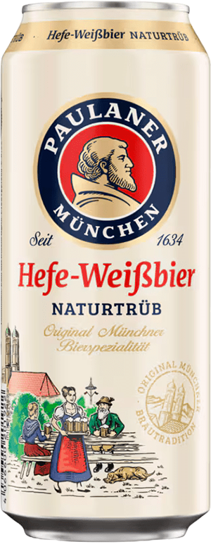 Paulaner Hefe Weissbier Naturtrüb 5,5% - 24 x 50 cl Dose