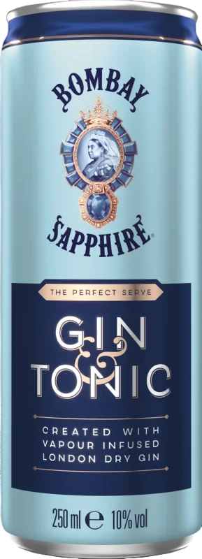 Bombay Sapphire & Tonic 10% - Canette 33 cl