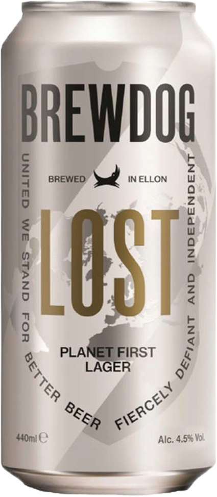 BrewDog Lost Lager 4.5% - ##packaging## x 44 cl can BrewDog Lost Lager 4.5% - ##packaging## x 44 cl can