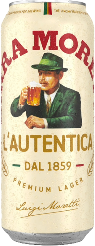 Birra Moretti Lager 4.6% - 50 cl boîte Birra Moretti Lager 4.6% - 50 cl boîte