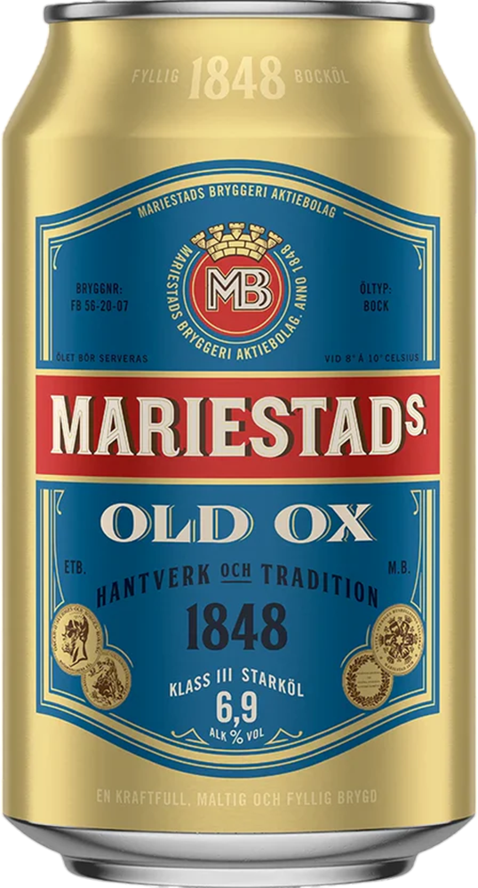 Mariestads Old Ox 6.9% - 33 cl Dose