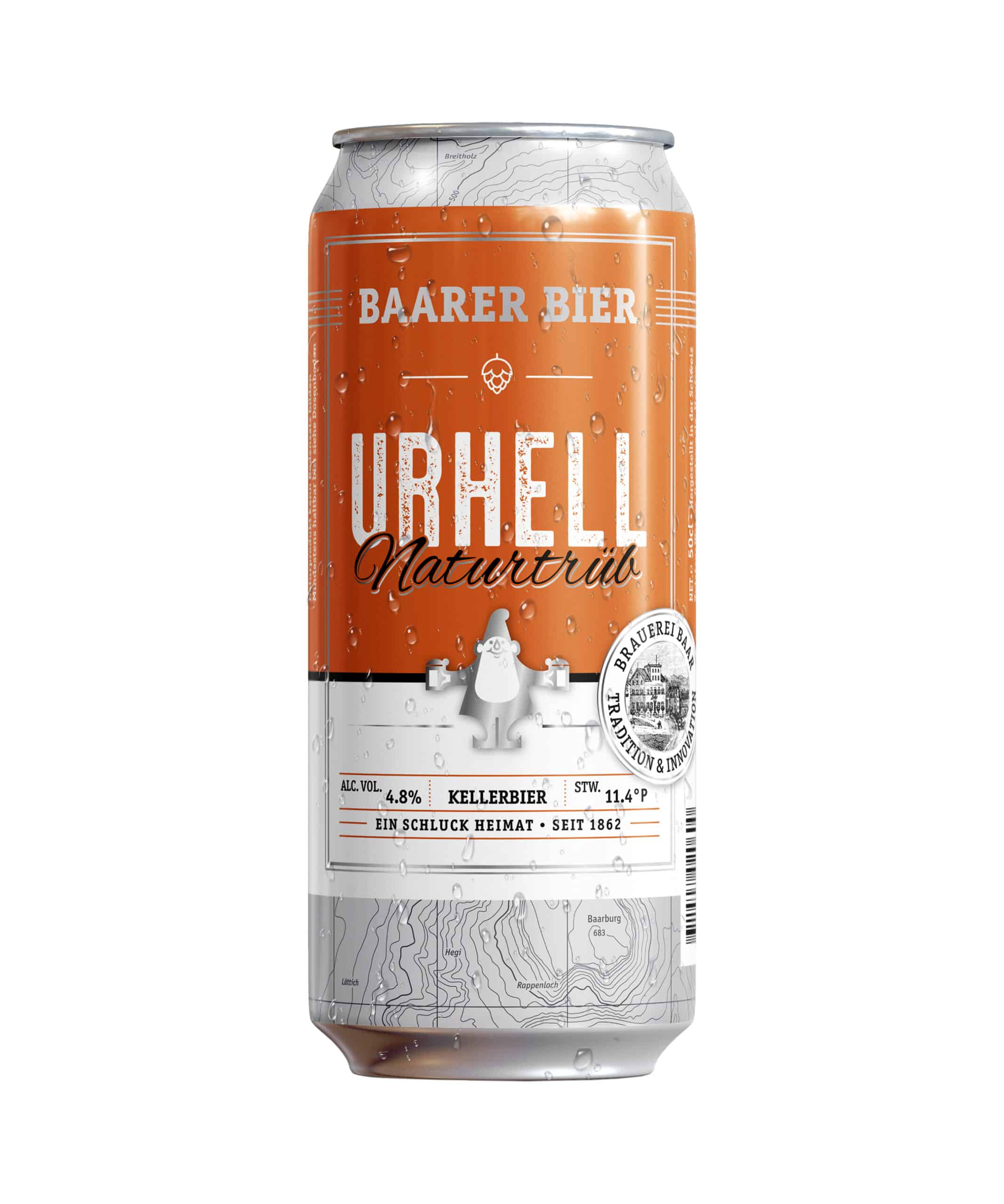 Baarer Urhell Naturtrüeb 4,8% Vol. 24 x 50 cl Dose