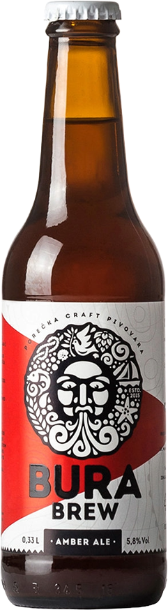 Bura Brew Amber Ale 5,8% vol. 24 x 33 cl Croatie Bura Brew Amber Ale 5,8% vol. 24 x 33 cl Croatie