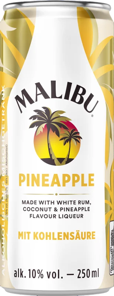 Malibu Fizzy Pineapple 10% - 25 cl Dose