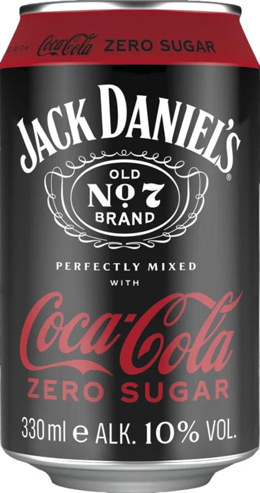 Jack Daniel's Coca Cola Zero Whiskey 10% - 33 cl Can