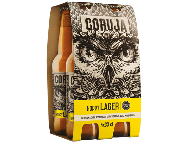 Coruja Hoppy Lager 4,5% Vol. 24 x 33 cl Portugal