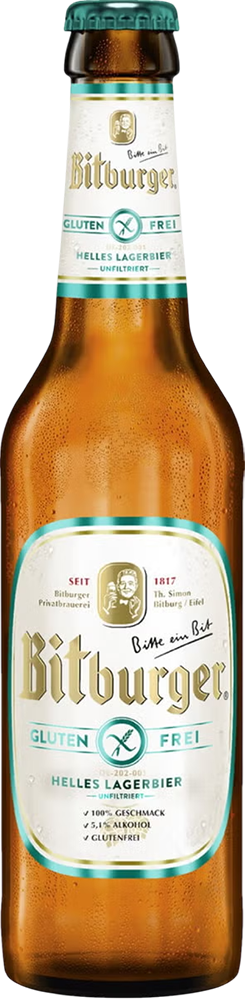 Bitburger Glutenfrei 5.1% - 24 x 33 cl MW