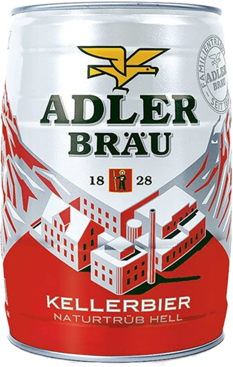 Adler Bräu Kellerbier 4,8% - Fût de fête de 5 litres Adler Bräu Kellerbier 4,8% - Fût de fête de 5 litres