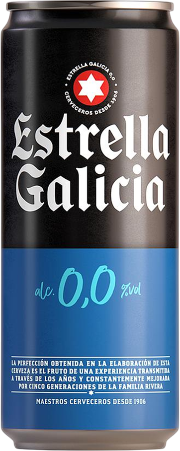 Estrella Galicia sans alcool - 24 x 33 cl canette 
