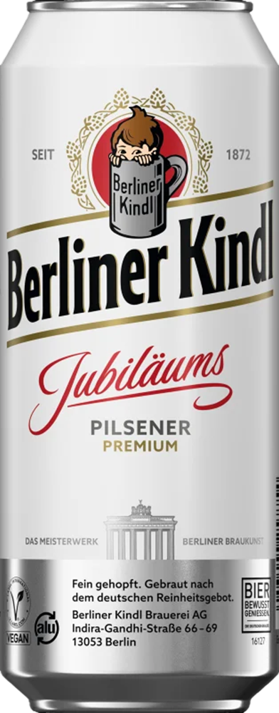 Berliner Kindl Jubiläums Pilsener 5,1% - lattina da 50 cl