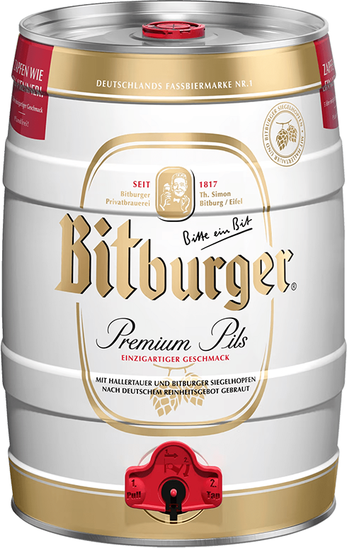 Bitburger Premium Pils 4.8% - 5 Liter Partyfass