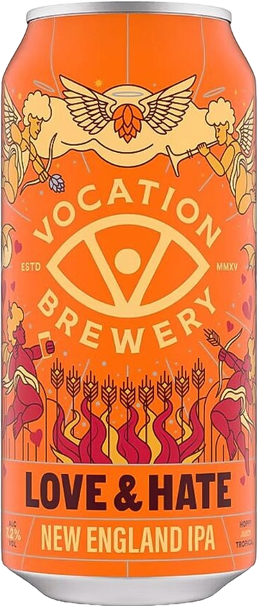 Vocation Love & Hate New England IPA 7.2% - 12 x 44 cl Dose Vocation Love & Hate New England IPA 7.2% - 12 x 44 cl Dose