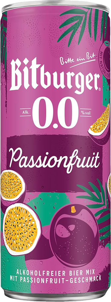 Bitburger 0.0% Passionfruit alkoholfrei - 33 cl Dose