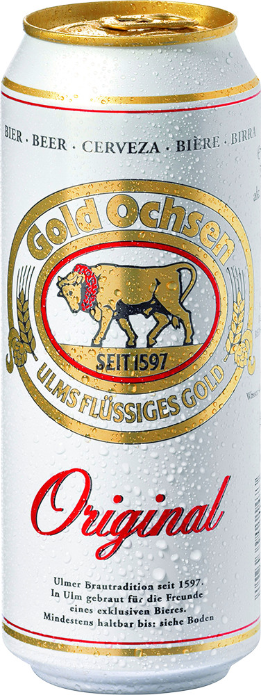 Gold Ochsen Original 5.1% - 24 x 50 cl boîte Gold Ochsen Original 5.1% - 24 x 50 cl boîte