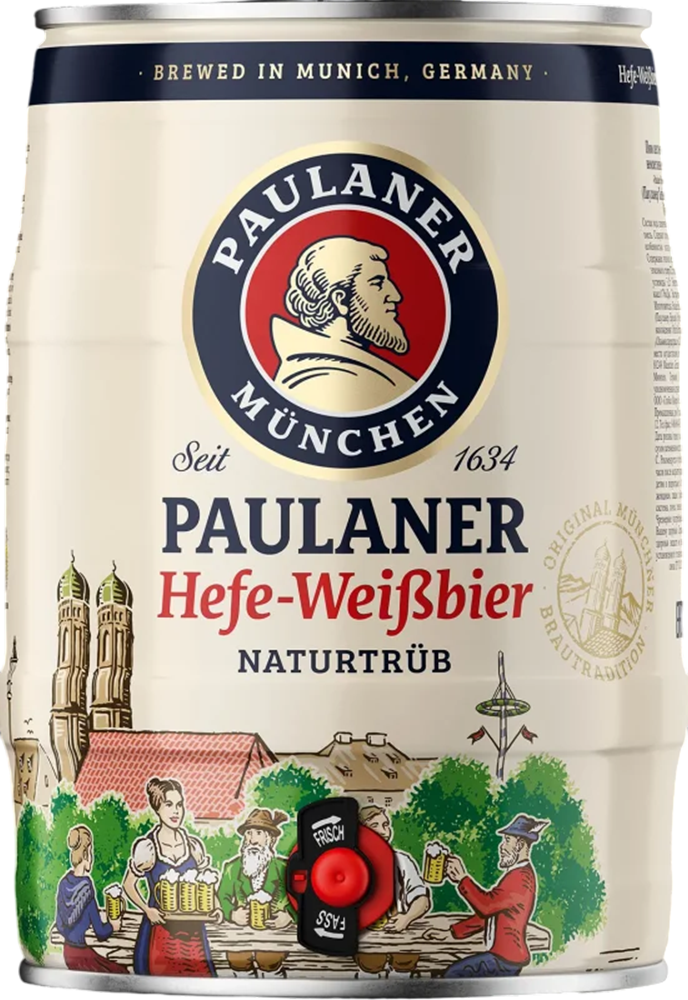 Paulaner Hefe Weissbier 5,5% - Fusto da 5 litri per feste