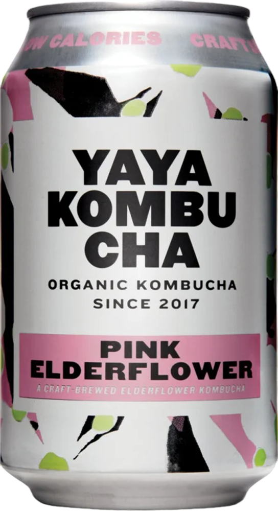 Yaya Kombucha Fleur de Sureau Rose - Canette 33 cl