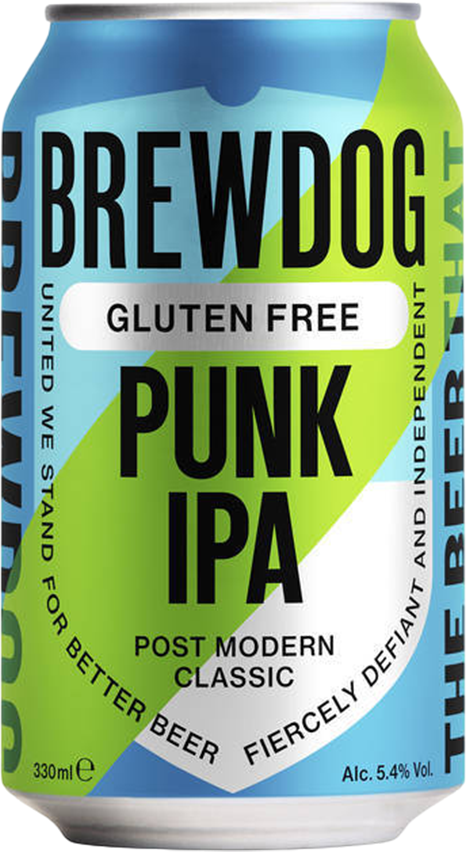 BrewDog Punk IPA sans gluten 5.4% - 24 x 33 cl canette