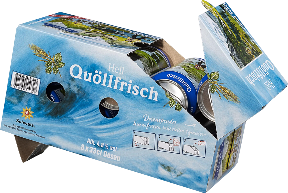 Appenzeller Quöllfrisch Hell 4,8% - Lattina ##packaging## x 33 cl