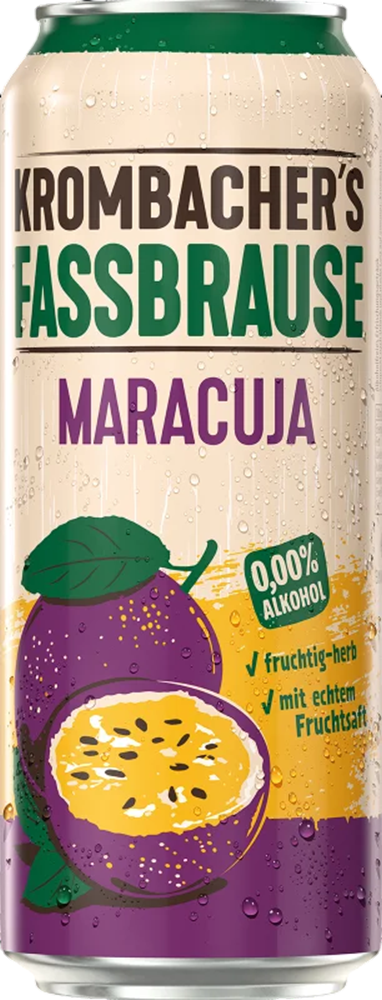 Krombacher Fassbrause Maracuja - lattina da 50 cl