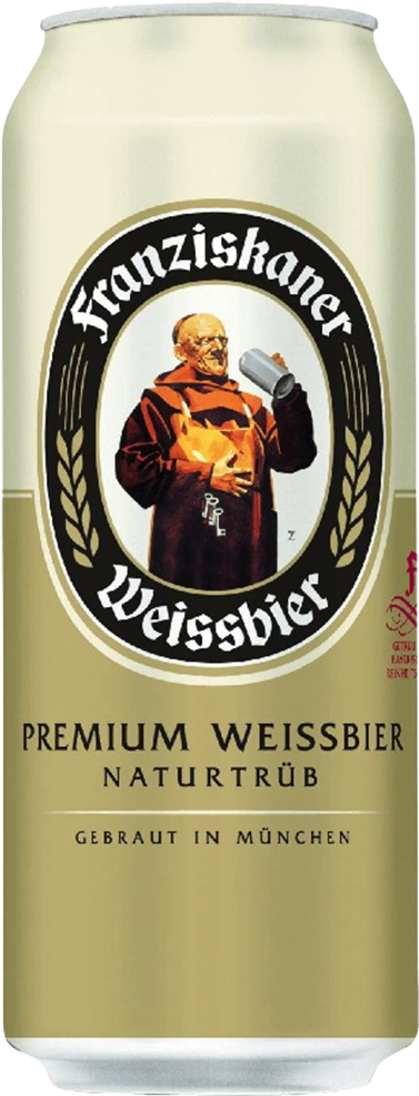 Franziskaner Weissbier Naturtrüb 5% - 24 x 50 cl Dose