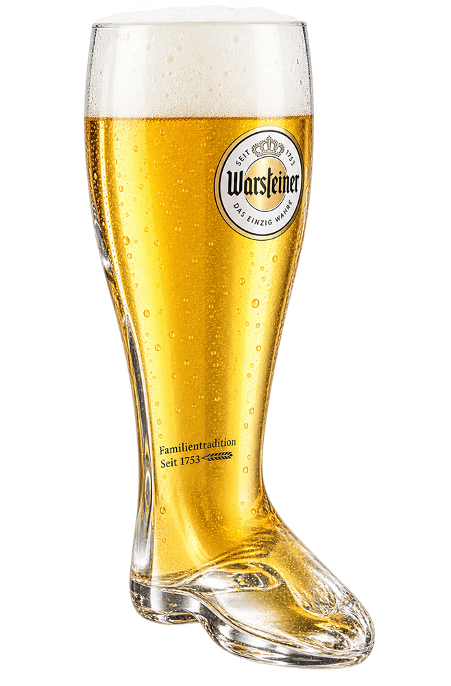 Warsteiner Bierglas Stiefel