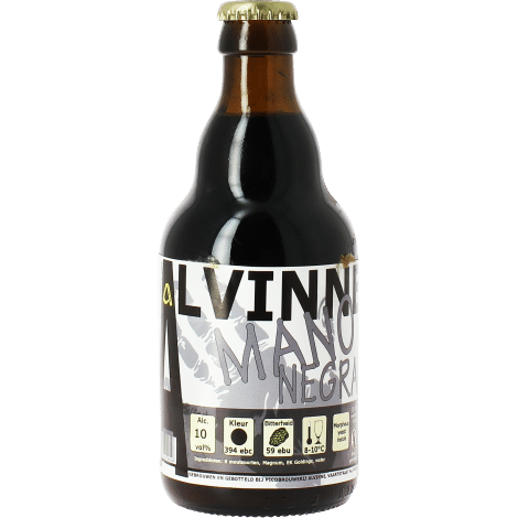 Alvinne Mano Negra 10% vol. 24 x 33 cl EW bouteille Belgique Alvinne Mano Negra 10% vol. 24 x 33 cl EW bouteille Belgique