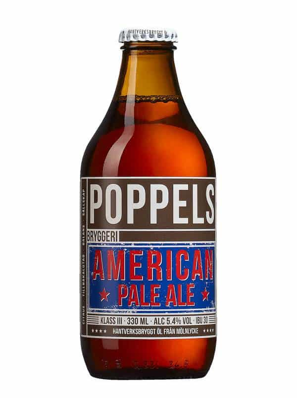 Poppels American Pale Ale Bio 5,4% Vol. 24 x 33 cl Suède Poppels American Pale Ale Bio 5,4% Vol. 24 x 33 cl Suède