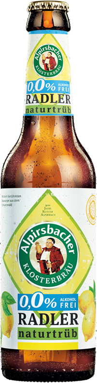 Alpirsbacher Klosterbräu Radler naturellement trouble sans alcool 24 x 33 cl MW Alpirsbacher Klosterbräu Radler naturellement trouble sans alcool 24 x 33 cl MW