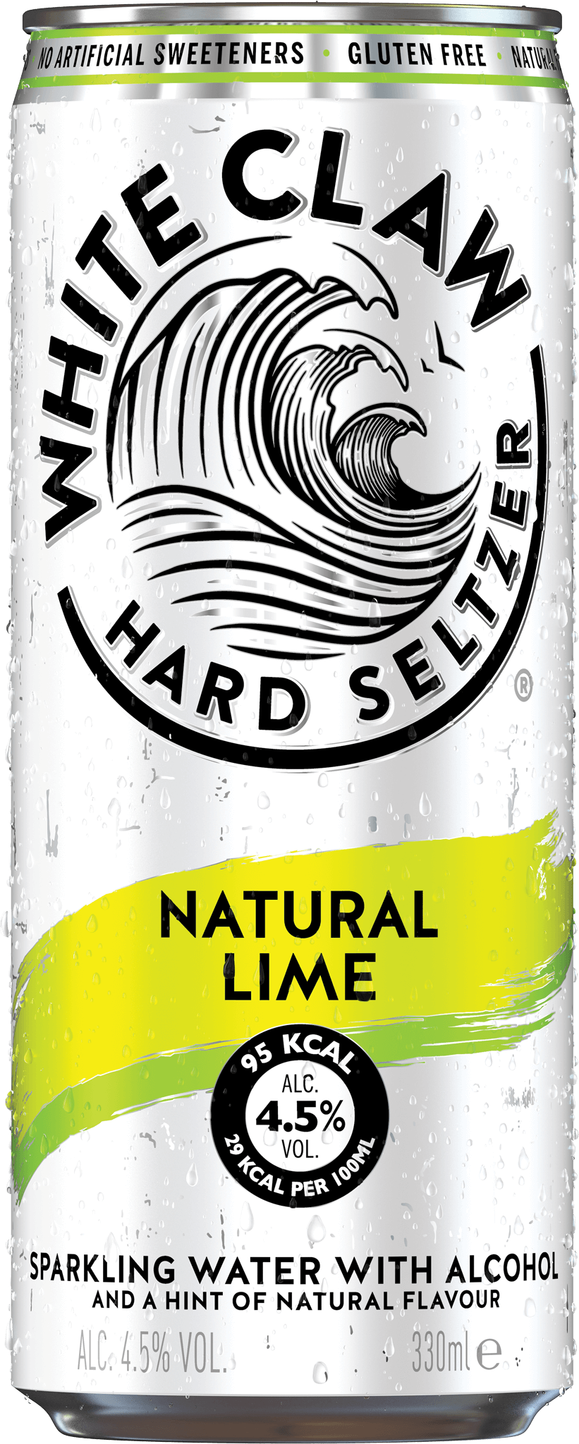 White Claw Hard Seltzer Natural Lime 4,5% - 24 x 33 cl Dose