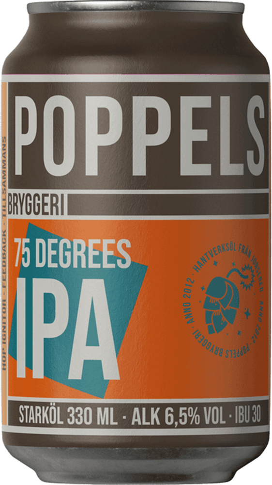 Poppels 75 Degrees IPA 6.5% - 33 cl Dose