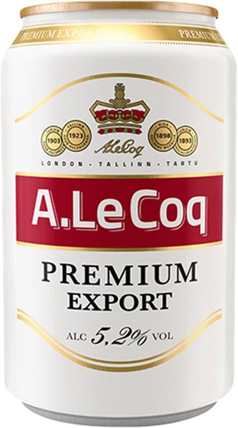 A Le Coq Premium Export 5.2% - 33 cl Can