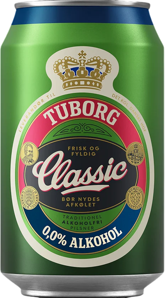 Tuborg Classic 0.0% alkoholfrei - 33 cl Dose