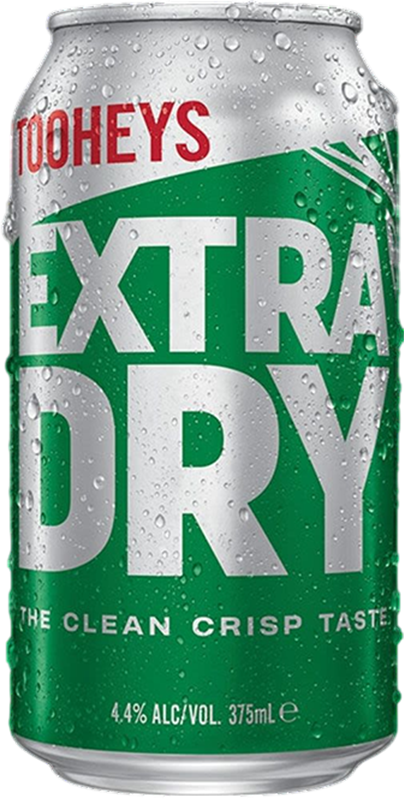 Tooheys Extra Dry Lager 4.4% - 37.5 cl Dose