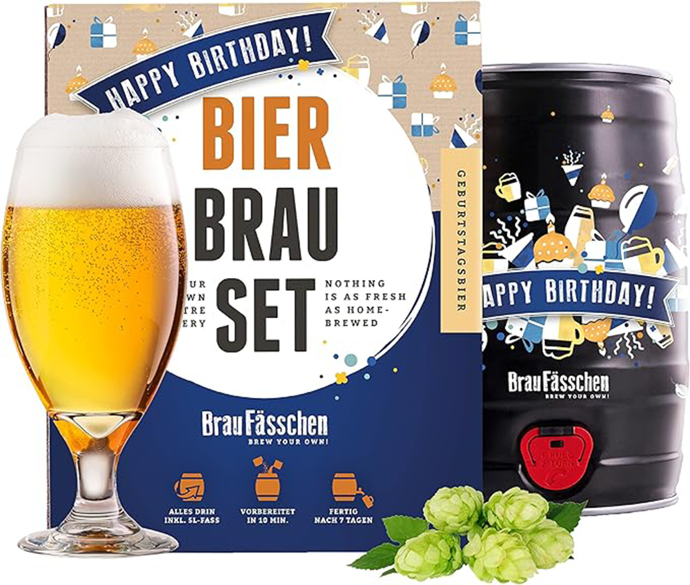 Kit de brassage bière d'anniversaire - fût de 5 litres Kit de brassage bière d'anniversaire - fût de 5 litres