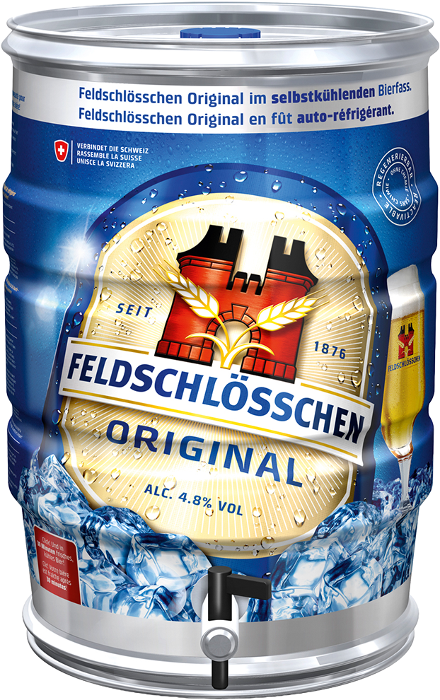 Feldschlösschen Original 4,8% vol. Fût Party de 5 litres Feldschlösschen Original 4,8% vol. Fût Party de 5 litres