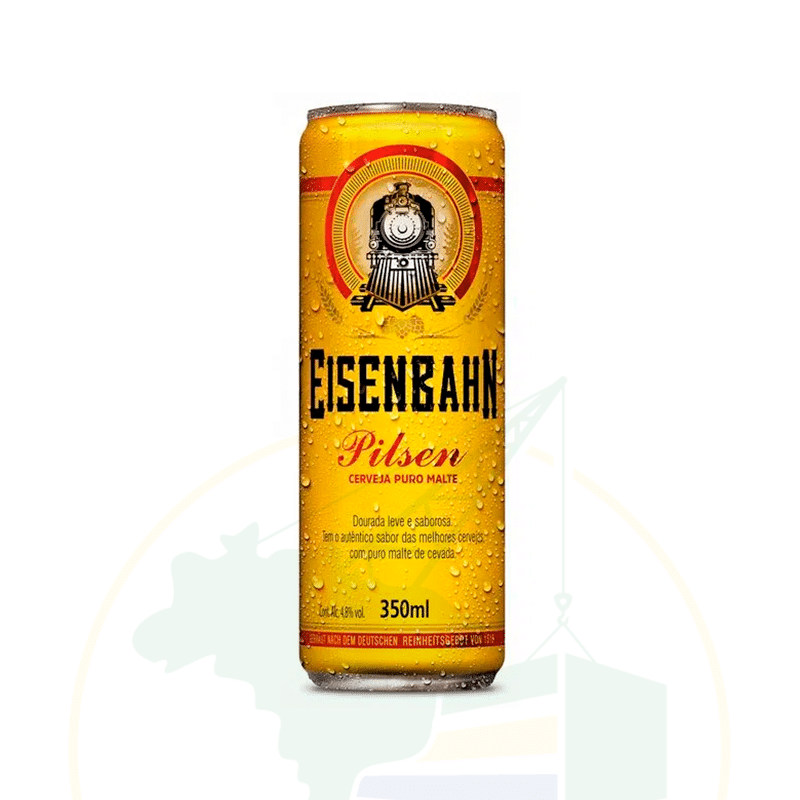 Eisenbahn Pilsen Bier Puro Malto 4,8% Vol. 24 x 35 cl Dose Brasilien