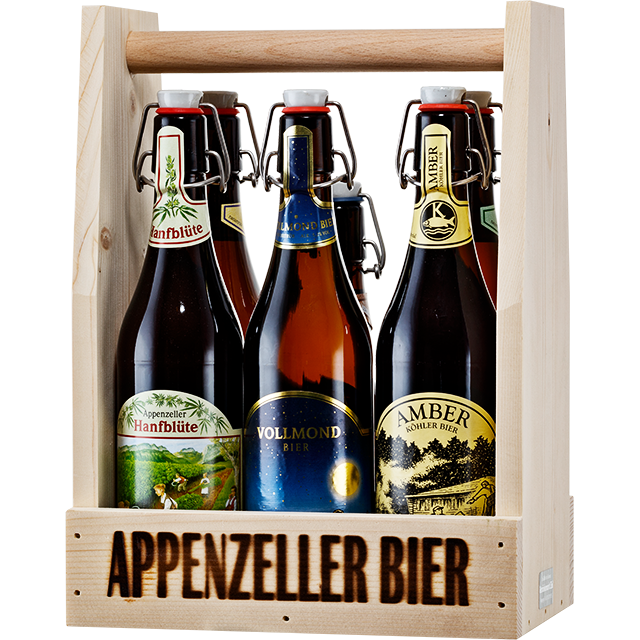 Appenzeller Holz Bierkiste 5 x 50 cl