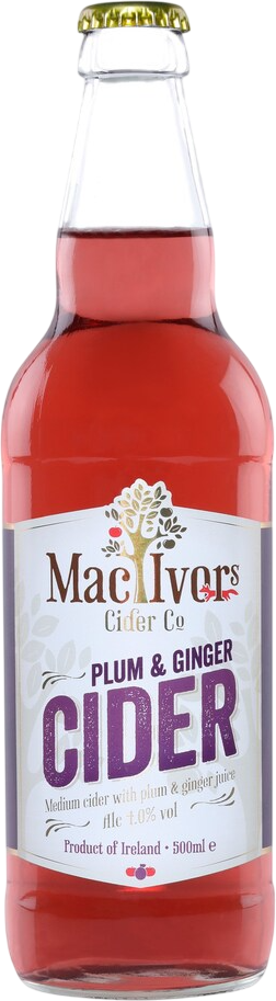 Mac Ivors Plum & Ginger Cider 4% - 12 x 50 cl Mac Ivors Plum & Ginger Cider 4% - 12 x 50 cl