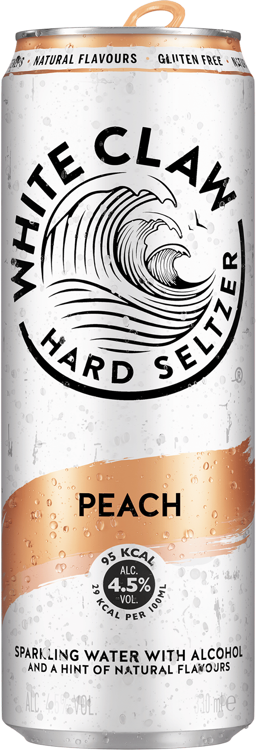 White Claw Hard Seltzer Peach 4.5% - 12 x 33 cl Dose 