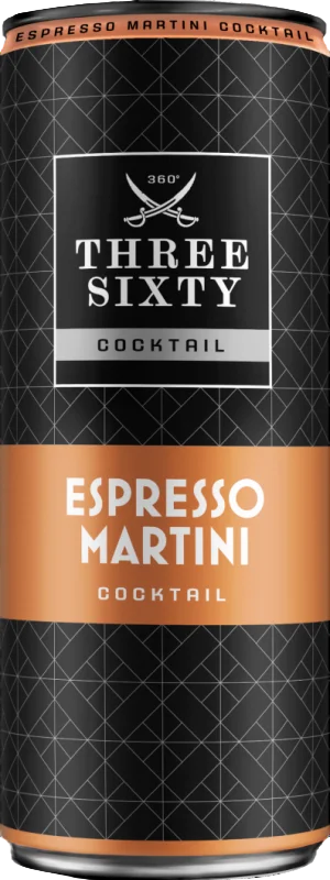 Three Sixty Vodka Espresso Martini 10% - Canette 33 cl