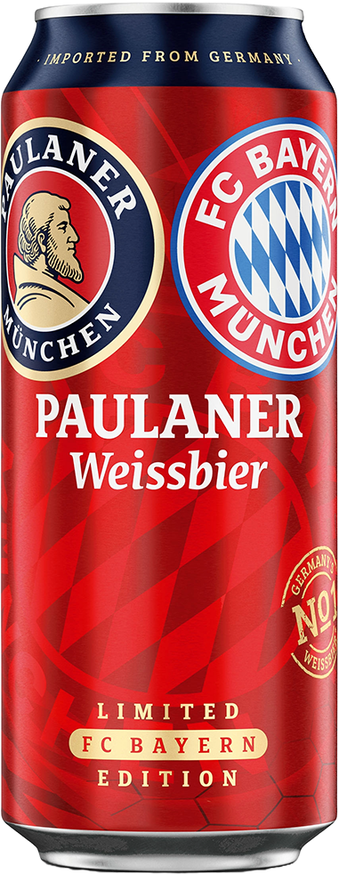 Paulaner FC Bayern Weissbier 5.5% - 24 x 50 cl Dose