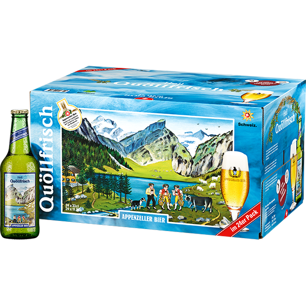 Appenzeller Quöllfrisch Hell 4.8% - 24 x 33 cl 