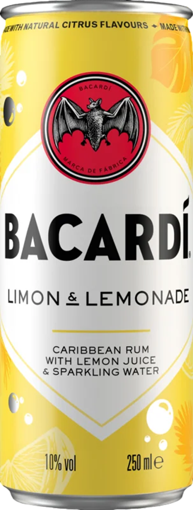 Bacardi Limon & Lemonade 10% - 25 cl Dose