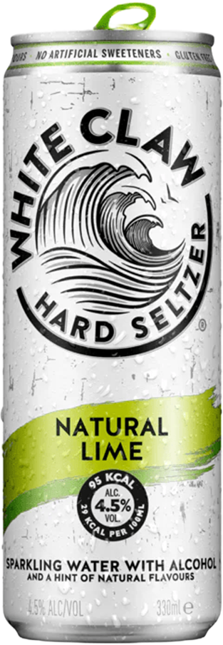 White Claw Hard Seltzer Natural Lime 4,5% - 33 cl canette White Claw Hard Seltzer Natural Lime 4,5% - 33 cl canette
