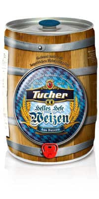 Tucher Hefeweizen Hell 5,2% Vol. 2 x 5 Liter Partyfass