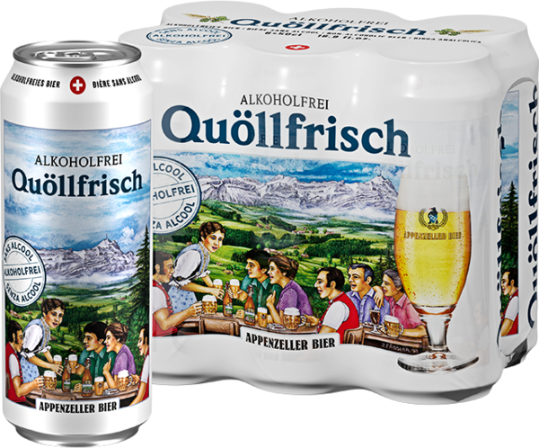 Appenzeller Qullfrisch Alkoholfrei 6er Tray Dose