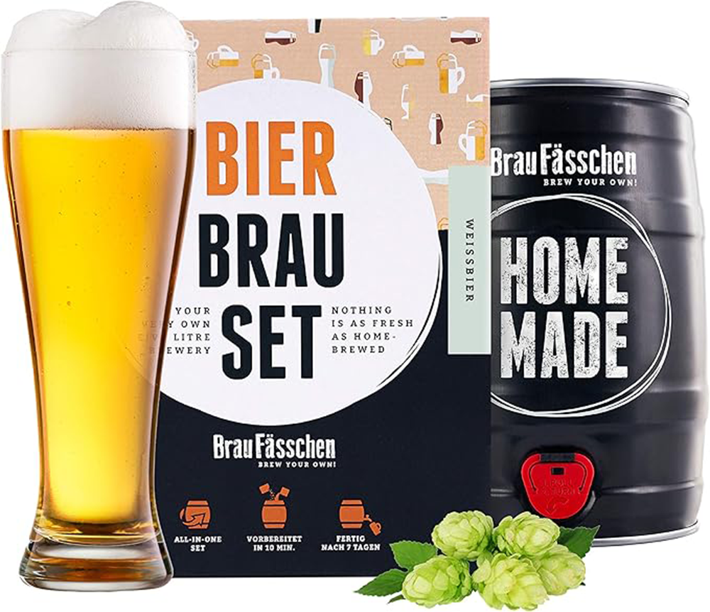 Set de brassage de bière Braufässchen Weissbier - fût de 5 litres Set de brassage de bière Braufässchen Weissbier - fût de 5 litres