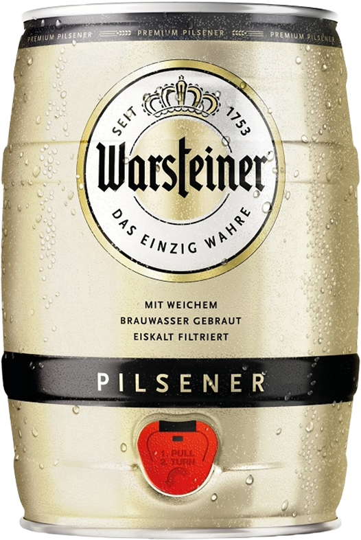 Warsteiner Premium Pilsener 4.8% - fût de 5 litres Warsteiner Premium Pilsener 4.8% - fût de 5 litres