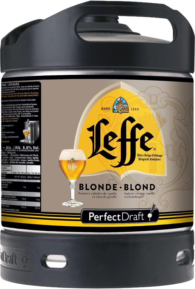 Leffe Blonde Perfect Draft 6.6% - 6 Liter Fass