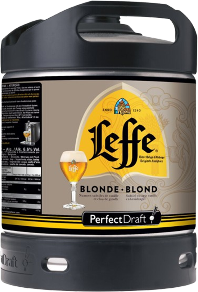 Leffe Blonde Perfect Draft 6.6% - fût de 6 litres Leffe Blonde Perfect Draft 6.6% - fût de 6 litres